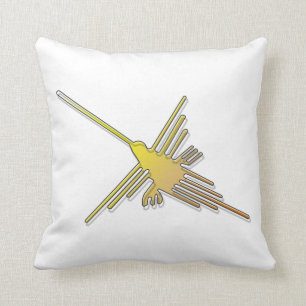 Golden Nazca Lines Hummingbird Kissen