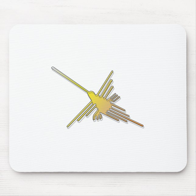 Golden Nazca Lines Hummingbird Mousepad (Vorne)