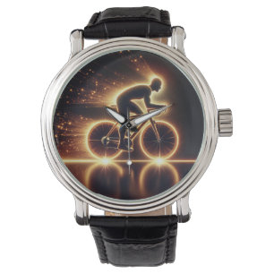 Golden Neon Bicycle Armbanduhr