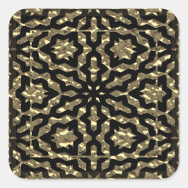 Golden Nuggets Pattern Quadratischer Aufkleber