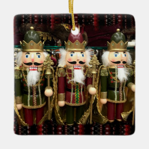 Golden Nutcracker Soldiers Weihnachten Keramikornament