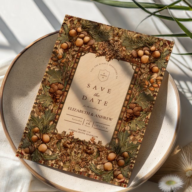 Golden Oak Forest Wedding Save The Date (Von Creator hochgeladen)