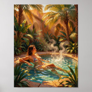 Golden Oasis Retreat in Warm Light Poster