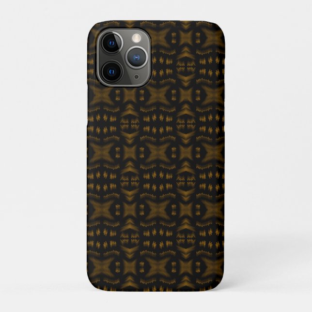 Golden Obsidian Tribal Ikat Pattern Case-Mate iPhone Hülle (Rückseite)