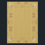 Golden Ochre Hochzeitsfeier Tischdecke<br><div class="desc">Ich entwarf dieses Tischtuch,  das ihrem ersten Hochzeitstag gewidmet ist,  mit einem Nicken an das traditionelle Geschenk von Gold in dieser ockerfarbenen Farbe,  um ihren Meilenstein zu markieren.</div>