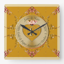 Golden Ochre Wall Clock 1/50