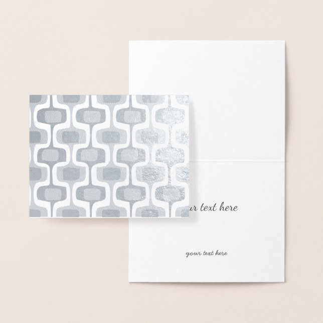 Golden oder Silver Abstrakt Mid Century Moderne Pl Folienkarte (Anzeige)