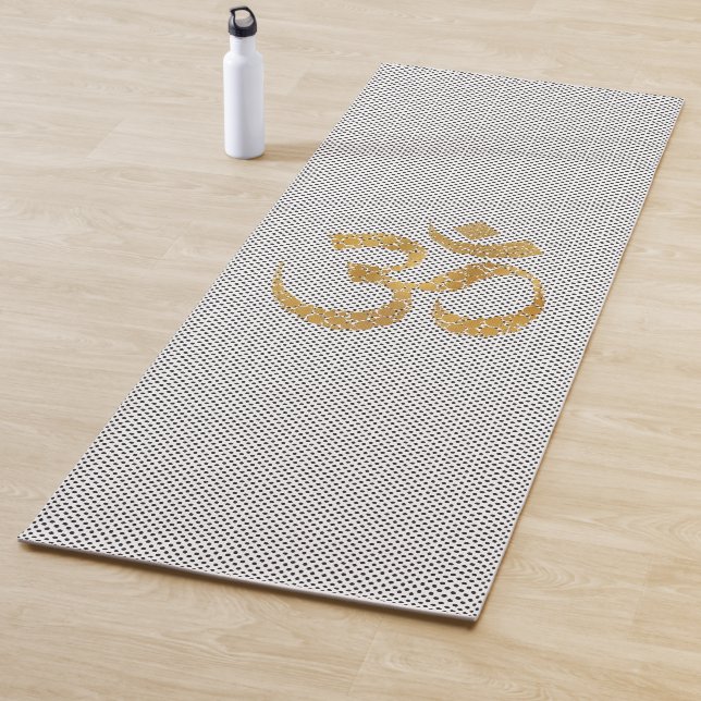 Golden Ohm Silhouette mit Polka Dots Yoga Mat Yogamatte (Beispiel)