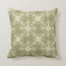 Golden Olive Green Damask Muster
