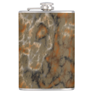 Golden Olive Marmor Flachmann