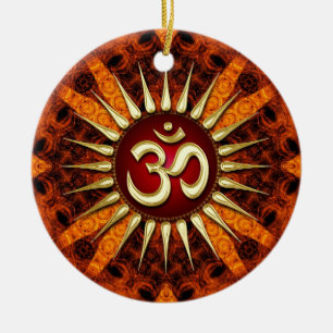 Golden OM Bio Good Energy Keramik Ornament