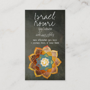 Golden Om Blume Mandala Design Visitenkarte