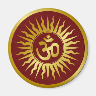 Golden Om Magnet
