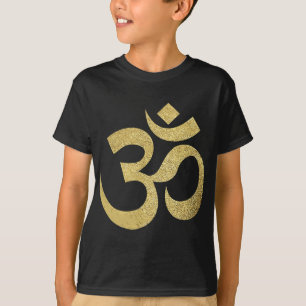 Golden Om Spirituelles Symbol Yoga Meditation Ohm T-Shirt