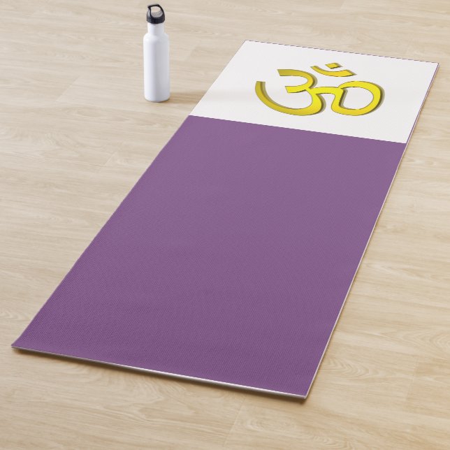Golden OM Symbol Lila Yoga Meditation Yogamatte (Beispiel)
