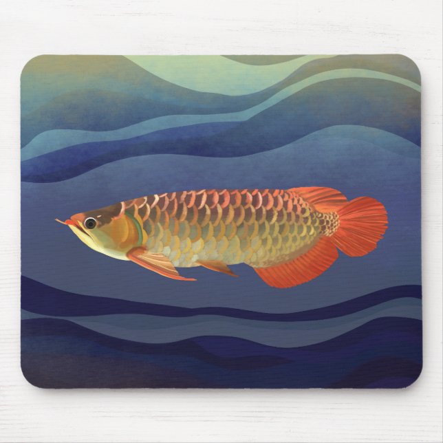 Golden Orange Arowana Mousepad (Vorne)