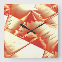 Golden orange bis beige, extrem, grob digitalisier quadratische wanduhr