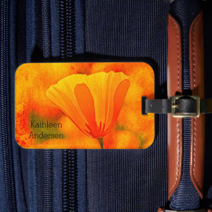 Golden Orange California Mohn "Land of Orange" Gepäckanhänger