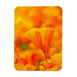 Golden Orange California Mohn "Land of Orange" Magnet