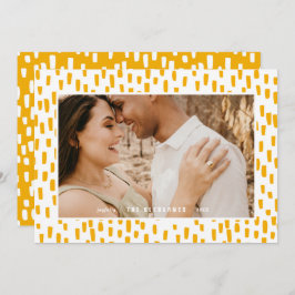 Golden Orange Dashing Foto Frame Holiday Card Feiertagskarte