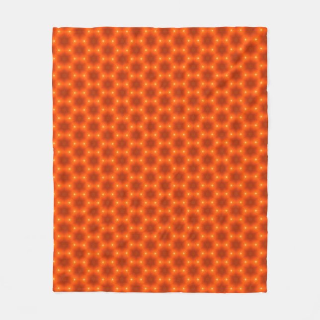 Golden Orange Honeycomb Hexagon Muster Fleecedecke (Vorderseite)