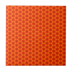Golden Orange Honeycomb Hexagon Muster Fliese
