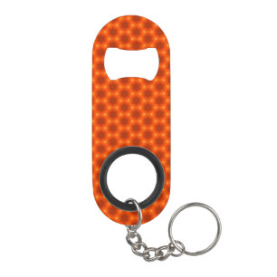 Golden Orange Honeycomb Hexagon Muster Schlüsselanhängerflaschenöffner