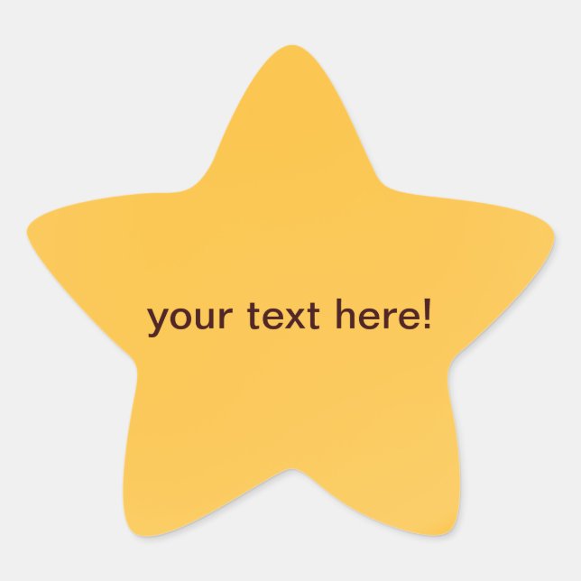 Golden Orange - Sternaufkleber Stern-Aufkleber (Vorderseite)