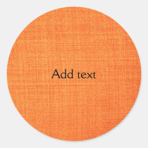Golden Orange TEMPLATE, personalisieren, Runder Aufkleber
