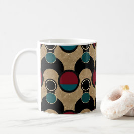 Golden Orbit Bold Circles Abstract Throw Cushion Kaffeetasse