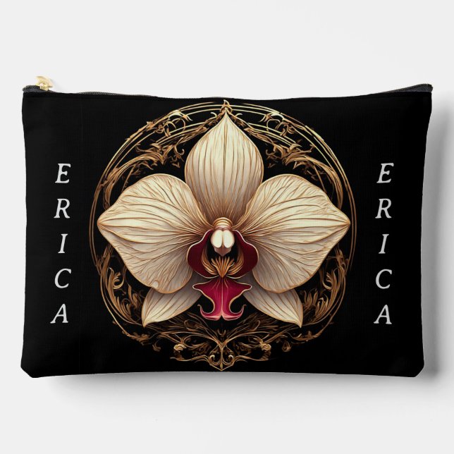 Golden Orchid Design Zubehörtasche (Vorderseite)