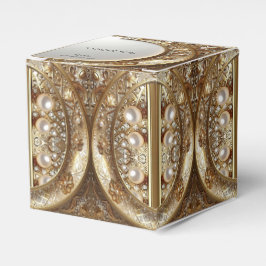 Golden Ornate Favor Box Geschenkschachtel