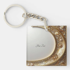 Golden Ornate Frame Keychain Schlüsselanhänger