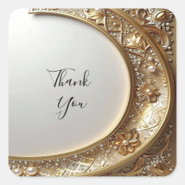 Golden Ornate Frame Sticker