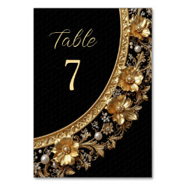Golden Ornate Frame Table Number Tischnummer