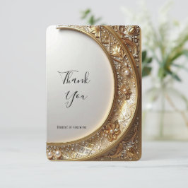 Golden Ornate Frame Thank You Card Dankeskarte