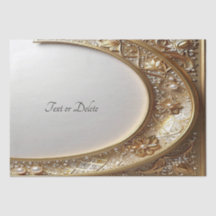 Golden Ornate Frame Tissue Paper