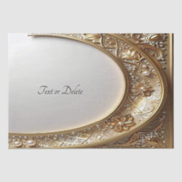 Golden Ornate Frame Tissue Paper Seidenpapier