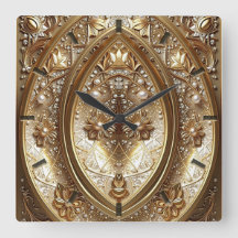 Golden Ornate Frame Wall Clock