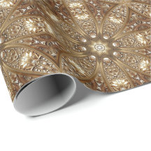 Golden Ornate Wrapping Paper