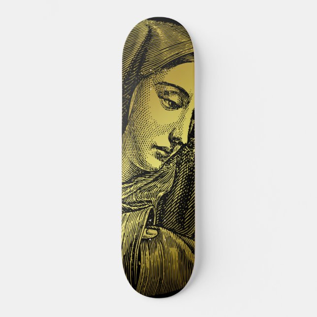 Golden Our Lady of Sorrows Skateboard (Vorderseite)