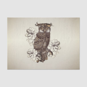 Golden Owl Cream Seidenpapier
