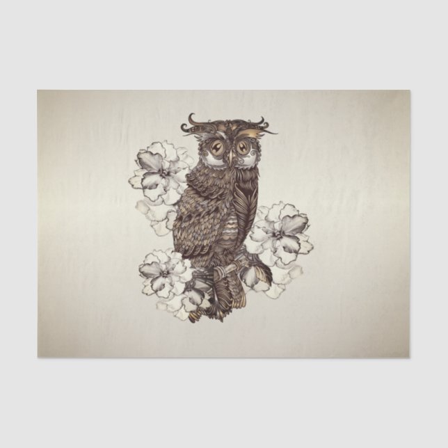 Golden Owl Cream Seidenpapier (Vorderseite)
