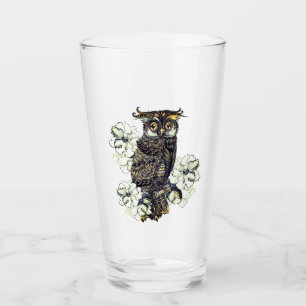 Golden Owl Grüne Orchideen Glas