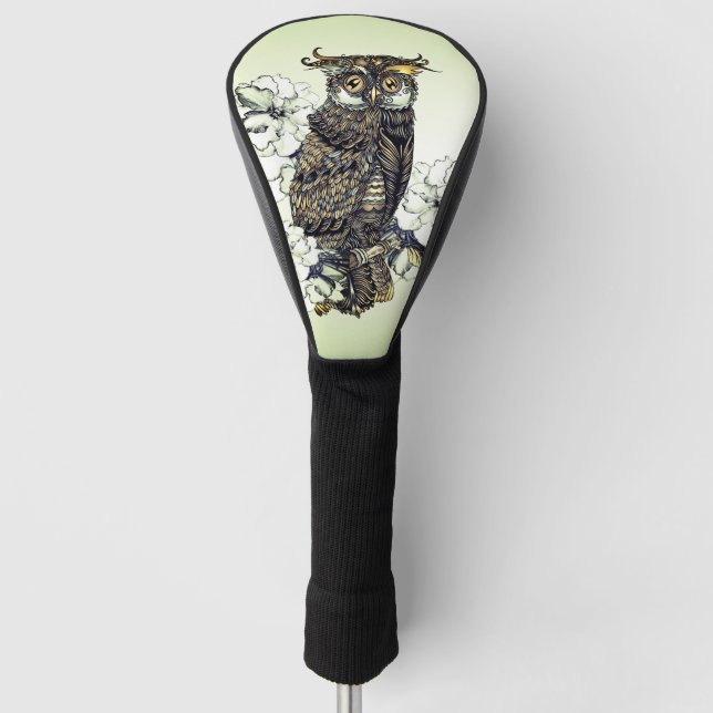 Golden Owl Grüne Orchideen Golf Headcover (Vorderseite)