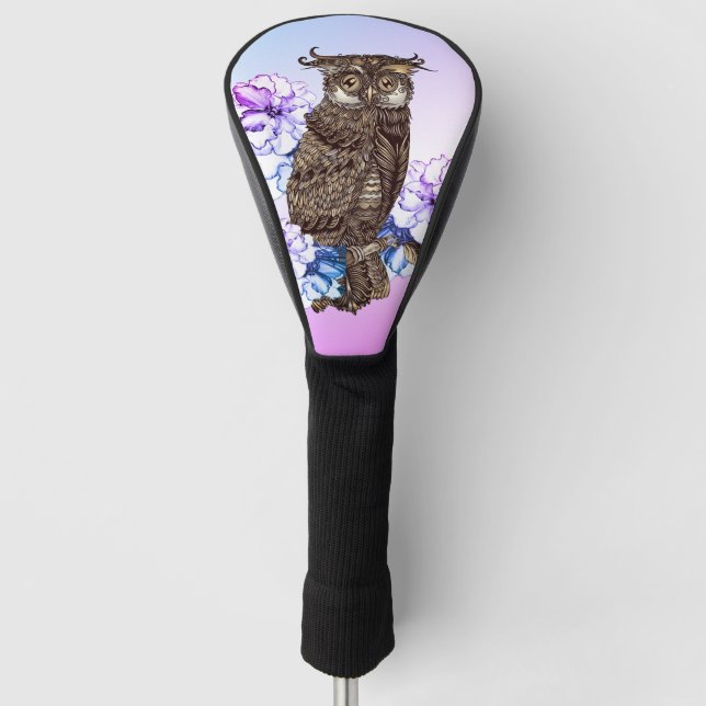 Golden Owl Lila Orchid Golf Headcover (Vorderseite)