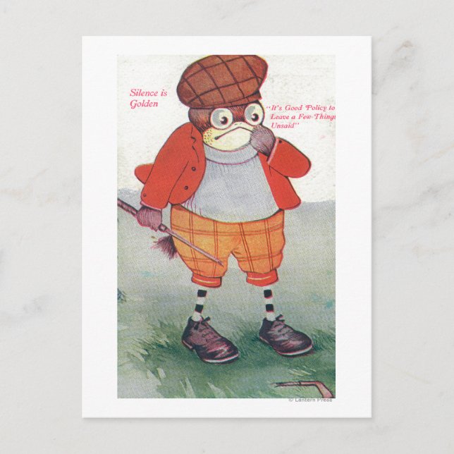Golden Owl Noise Stille ist Golden Postkarte (Vorderseite)