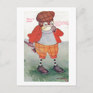 Golden Owl Noise Stille ist Golden Postkarte