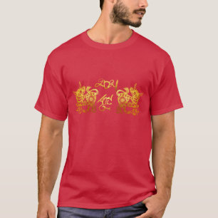 Golden Ox Papier-geschnitten Chinesisch Neujahr 20 T-Shirt