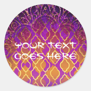 Golden Palace Arabian Nights Süße 16 Geburtstagspa Runder Aufkleber